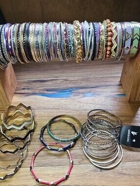 Bangle Bracelet Grab Bag Lot All Metal Bracelets